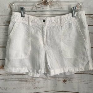 NWOT Ann Taylor Loft white linen shorts.   Size 2.